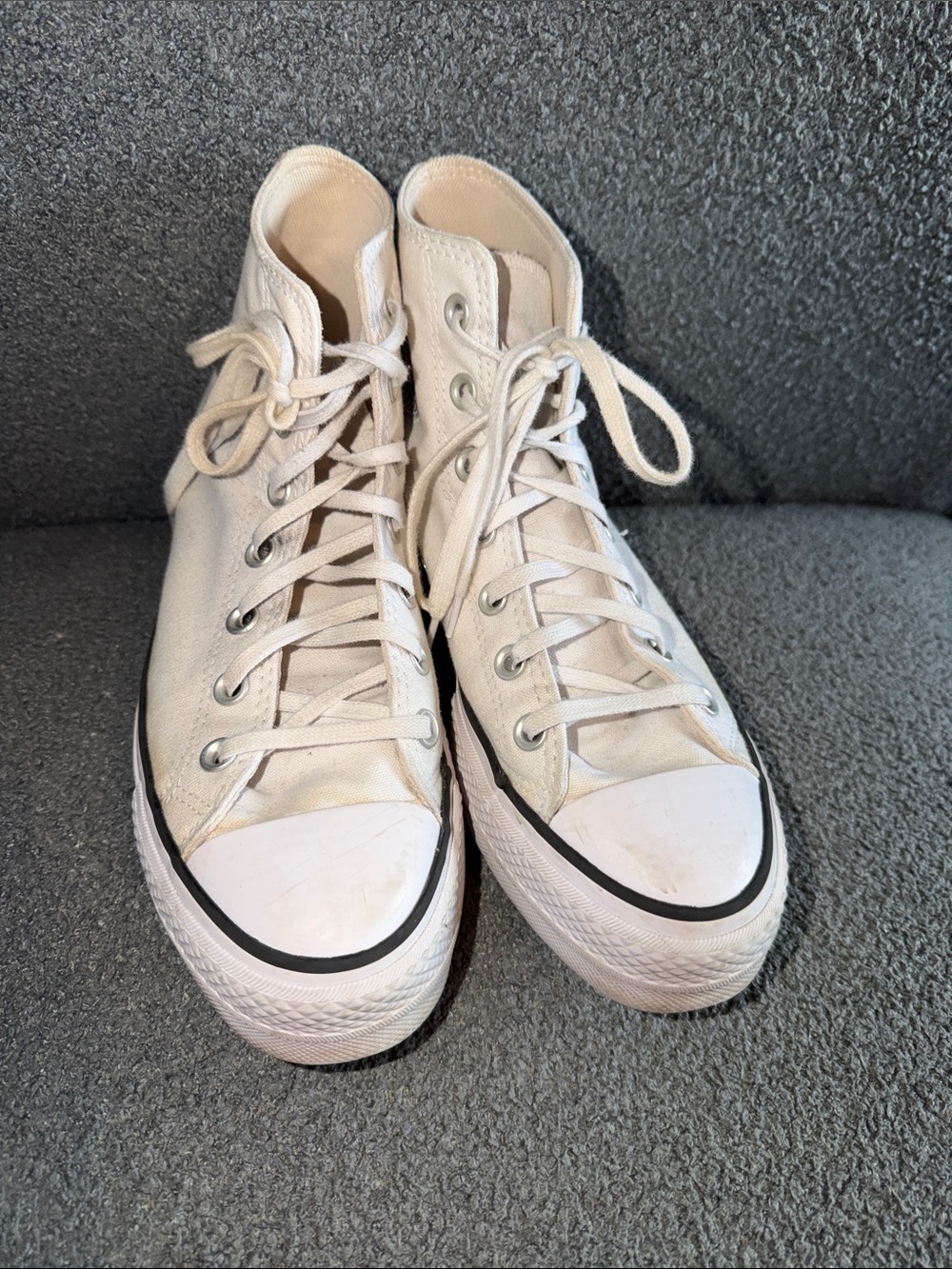 Converse White High-Top Canvas Sneakers